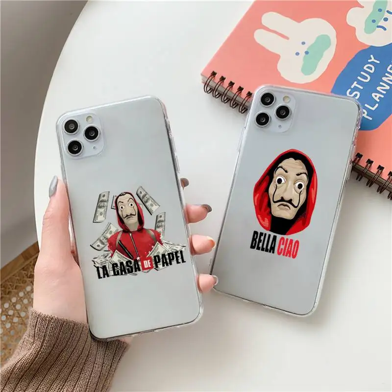Spanish TV series la casa de papel Phone Case Transparent for iPhone case 11 12 mini pro XS MAX 8 7 6 6S Plus X 5S SE 2020 XR 
Spanish TV series la casa de papel Phone Case Transparent for iPhone case 11 12 mini pro XS MAX 8 7 6 6S Plus X 5S SE 2020 XR