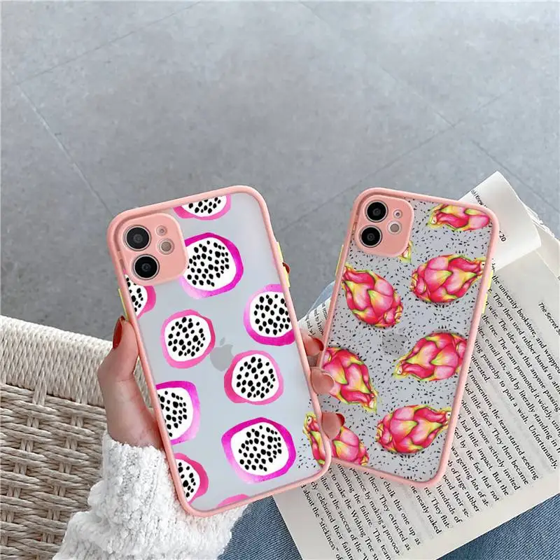 Cartoon fruit cute dragon fruit kiwi Phone Case Matte Transparent for iPhone 7 8 11 12 s mini pro X XS XR MAX Plus cover funda
Cartoon fruit cute dragon fruit kiwi Phone Case Matte Transparent for iPhone 7 8 11 12 s mini pro X XS XR MAX Plus cover funda