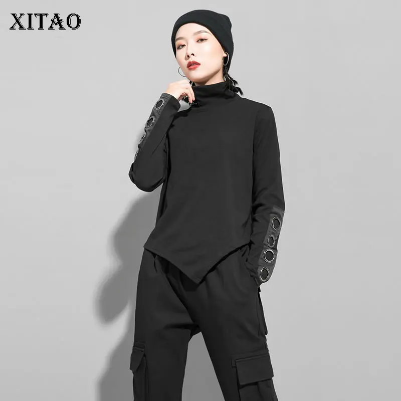 XITAO/однотонная Лоскутная Асимметричная футболка с высоким воротником, расшитая блестками; Новое поступление 2021 года; Сезон осень; Повседнев...
XITAO/однотонная Лоскутная Асимметричная футболка с высоким воротником, расшитая блестками; Новое поступление 2021 года; Сезон осень; Повседнев...