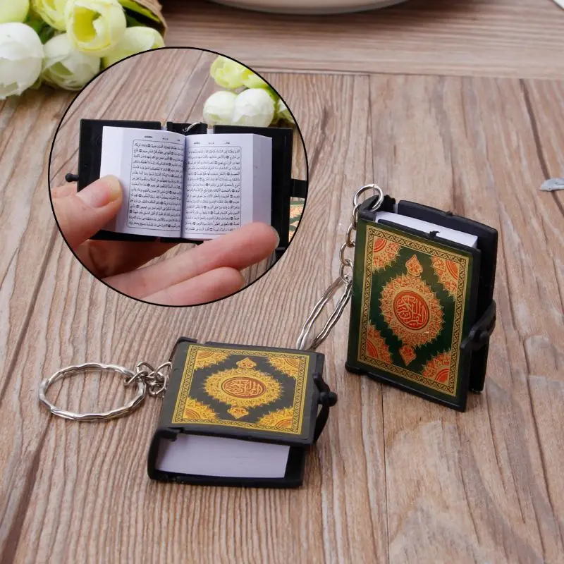 Мини Ark Коран книга реальные Бумага может читать арабский брелок мусульманские