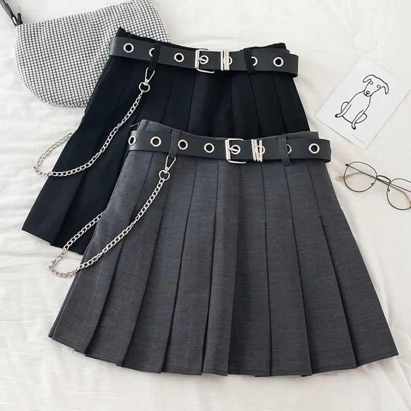 Women's skirt A-line sexy Gothic clothes dropshipping Mini punk belt streetwear Cotton Black harajuku High-waisted Cosplay Suit
Women's skirt A-line sexy Gothic clothes dropshipping Mini punk belt streetwear Cotton Black harajuku High-waisted Cosplay Suit