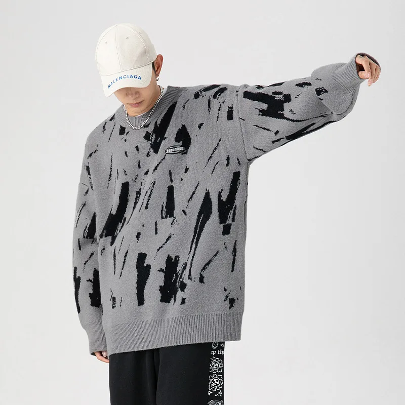 Men’s Oversized Sweater Male 2021 Winter Graphic Knitted Sweaters Harajuku Pullover Jumper Korean Black Sweater Men
Men’s Oversized Sweater Male 2021 Winter Graphic Knitted Sweaters Harajuku Pullover Jumper Korean Black Sweater Men