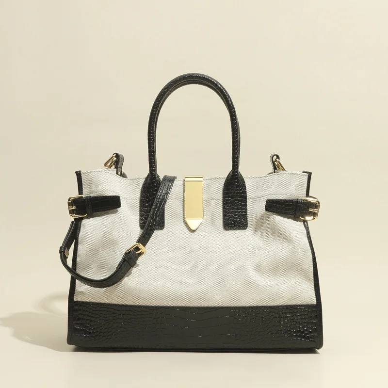 First Layer Genuine Leather+Cotton and linen Handmade Women Handbags Luxury Female Tote Shoulder Purse Modern Stylish bag
First Layer Genuine Leather+Cotton and linen Handmade Women Handbags Luxury Female Tote Shoulder Purse Modern Stylish bag