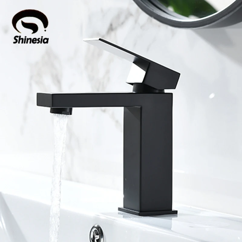 Shinesia Matte Black Basin Bathroom Faucet Vessel Sink Hot and Cold Water Mixer Tap Short and Tall Type Nordic Style
Shinesia Matte Black Basin Bathroom Faucet Vessel Sink Hot and Cold Water Mixer Tap Short and Tall Type Nordic Style