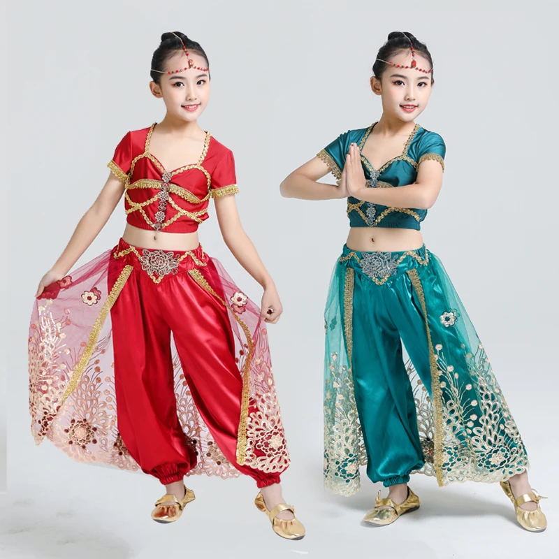 New Girls Bollywood Dance Dress Children Belly Dance Costume Set Kids 3pcs Top Pants Headdress
New Girls Bollywood Dance Dress Children Belly Dance Costume Set Kids 3pcs Top Pants Headdress