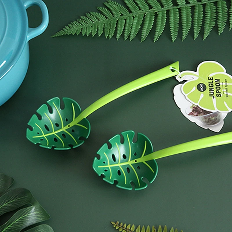 Kitchen Soup Spoon Monstera Leaves Shape Cute Cooking Colander Ladle Skimmer Strainer Fry Food Portable Filter Kitchen Tool
Kitchen Soup Spoon Monstera Leaves Shape Cute Cooking Colander Ladle Skimmer Strainer Fry Food Portable Filter Kitchen Tool