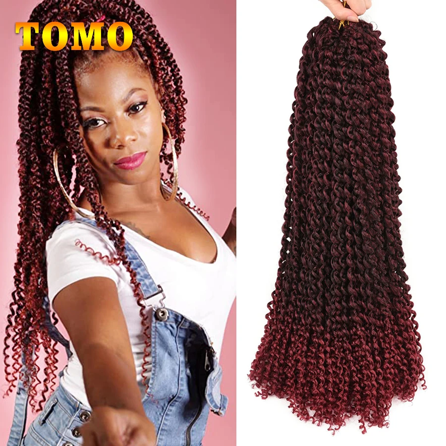 Tomo Passion Twist Hair Curly Crochet Braids Synthetic Crochet Hair Water Wave Braiding Hair Extensions 14 18 22inch 22roots/pc
Tomo Passion Twist Hair Curly Crochet Braids Synthetic Crochet Hair Water Wave Braiding Hair Extensions 14 18 22inch 22roots/pc