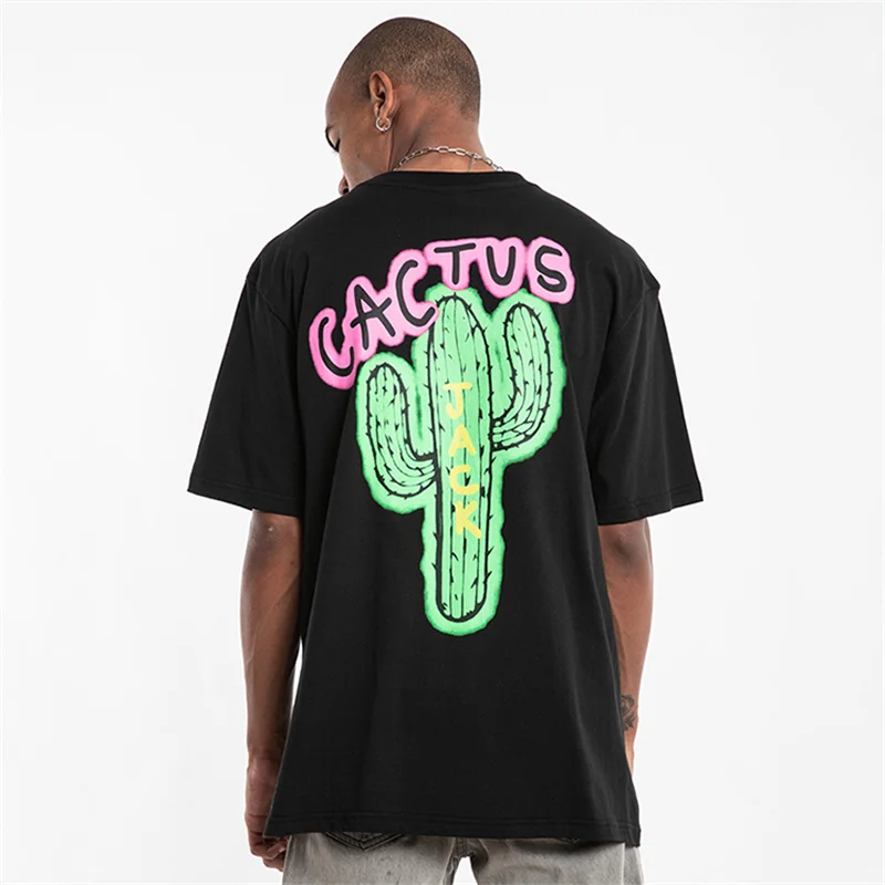 Hot sale 2021 Summer Cactus Printed Short Sleeve T-Shirt with Letter European Loose Bottoms and Half Sleeve T-Shirt
Hot sale 2021 Summer Cactus Printed Short Sleeve T-Shirt with Letter European Loose Bottoms and Half Sleeve T-Shirt