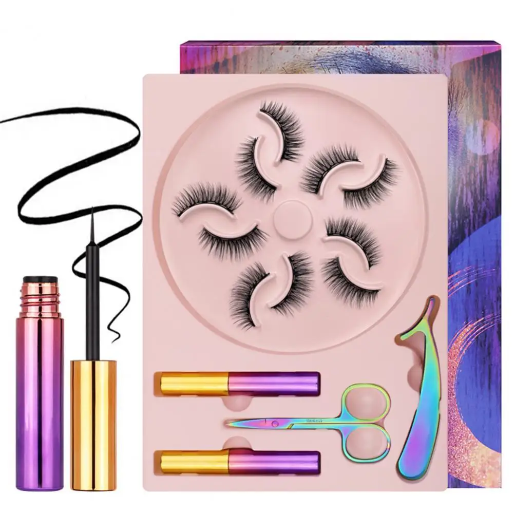 5Pairs/Set False Eyelashes Easy to Operate Comfortable to Wear Fiber Magnetic Makeup Eye Lashes Kit for Dressing Room
5Pairs/Set False Eyelashes Easy to Operate Comfortable to Wear Fiber Magnetic Makeup Eye Lashes Kit for Dressing Room
