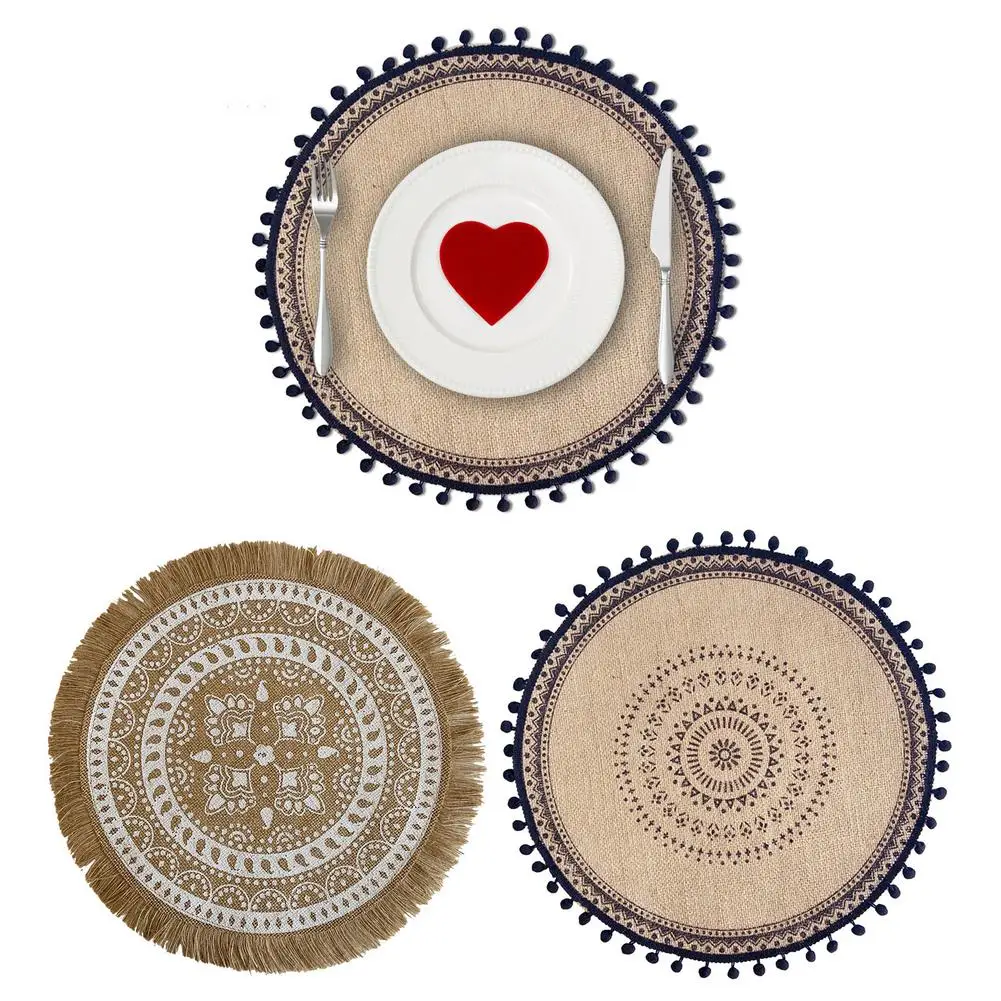 39 см Ins Стиль кисточкой столовых круглый из хлопка и льна художественная декоративная миска круглая изоляционная Non-slip Настольный коврик дл...
39 см Ins Стиль кисточкой столовых круглый из хлопка и льна художественная декоративная миска круглая изоляционная Non-slip Настольный коврик дл...