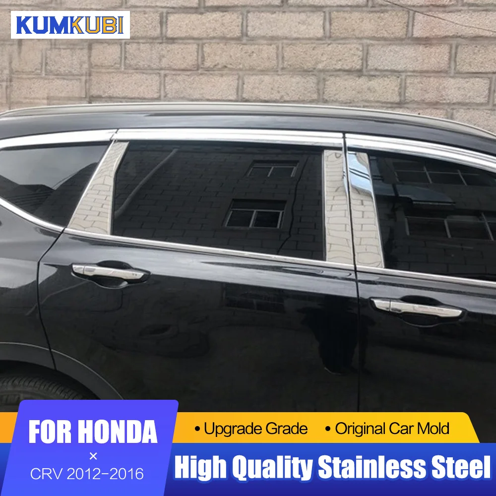 KUMIKUBI For Honda CRV CR-V 2012-2016 Stainless Steel Center Pillar Window Sill Frame Cover Moldings Car Styling Accessorie 6Pcs
KUMIKUBI For Honda CRV CR-V 2012-2016 Stainless Steel Center Pillar Window Sill Frame Cover Moldings Car Styling Accessorie 6Pcs