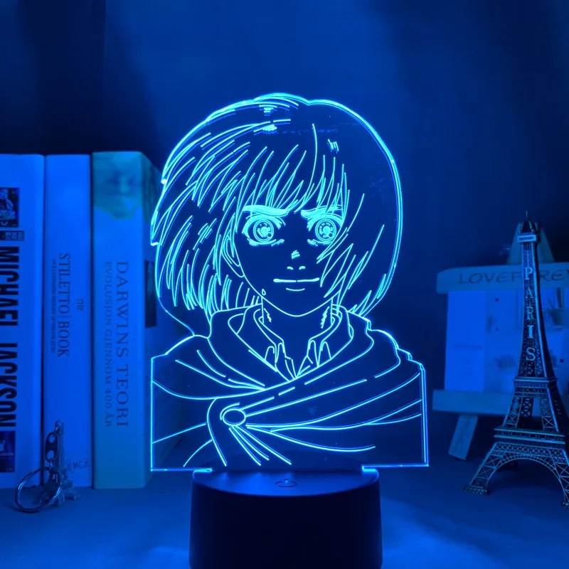 Аниме атака на Титанов 3d лампа Armin Arlert свет для спальни украшение подарок для детей Атака на Титанов светодиодный ночсветильник Armin Arlert
Аниме атака на Титанов 3d лампа Armin Arlert свет для спальни украшение подарок для детей Атака на Титанов светодиодный ночсветильник Armin Arlert