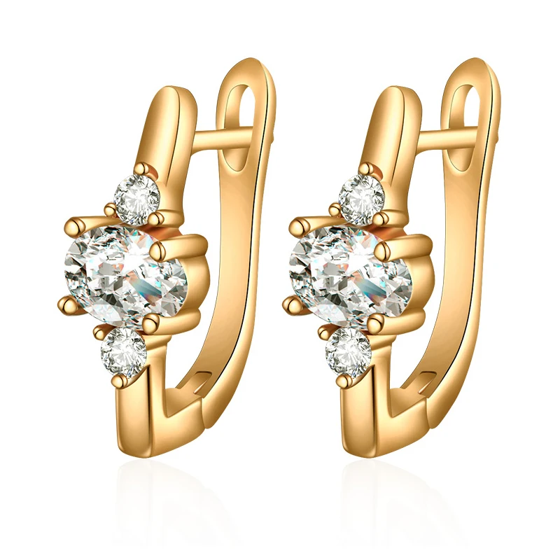 New Fashion Gold Stud Earrings Inlay 3 Cubic Zirconia Beads CZ Gem Stone Earrings for Women Exquisite Jewelry To Gifts
New Fashion Gold Stud Earrings Inlay 3 Cubic Zirconia Beads CZ Gem Stone Earrings for Women Exquisite Jewelry To Gifts