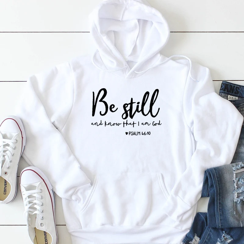 Christian Jesus Believe Autumn Pullover Faith Hope Love Slogan Women Clothing Be Still and Know That I Am God Hoodies
Christian Jesus Believe Autumn Pullover Faith Hope Love Slogan Women Clothing Be Still and Know That I Am God Hoodies