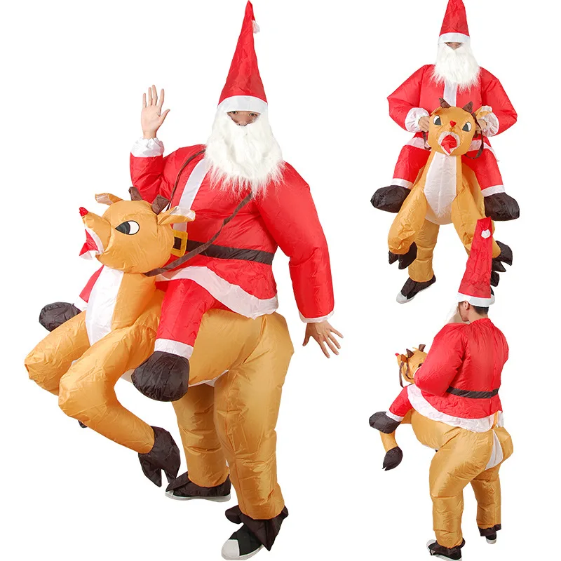 Christmas Inflatable Mascot Cartoon Doll Costume Reindeer Dress Up Props Riding Deer Santa Claus Inflatable Clothes Adult
Christmas Inflatable Mascot Cartoon Doll Costume Reindeer Dress Up Props Riding Deer Santa Claus Inflatable Clothes Adult