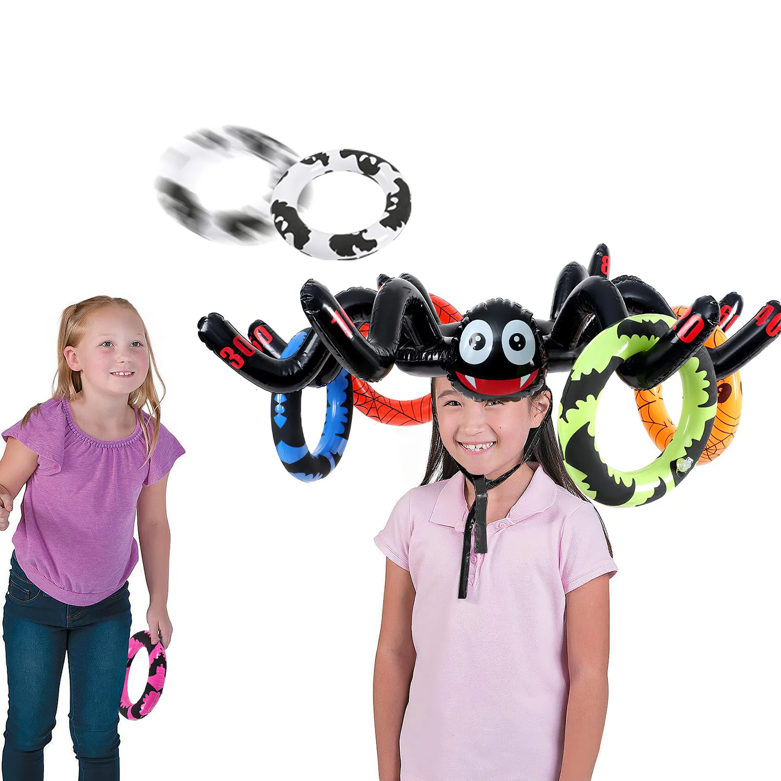 10pcs Inflatable Halloween Games Witch Hat Spider Ring Toss Game Toy For Kid Halloween Carnival Party Indoors Outdoor Activities
10pcs Inflatable Halloween Games Witch Hat Spider Ring Toss Game Toy For Kid Halloween Carnival Party Indoors Outdoor Activities