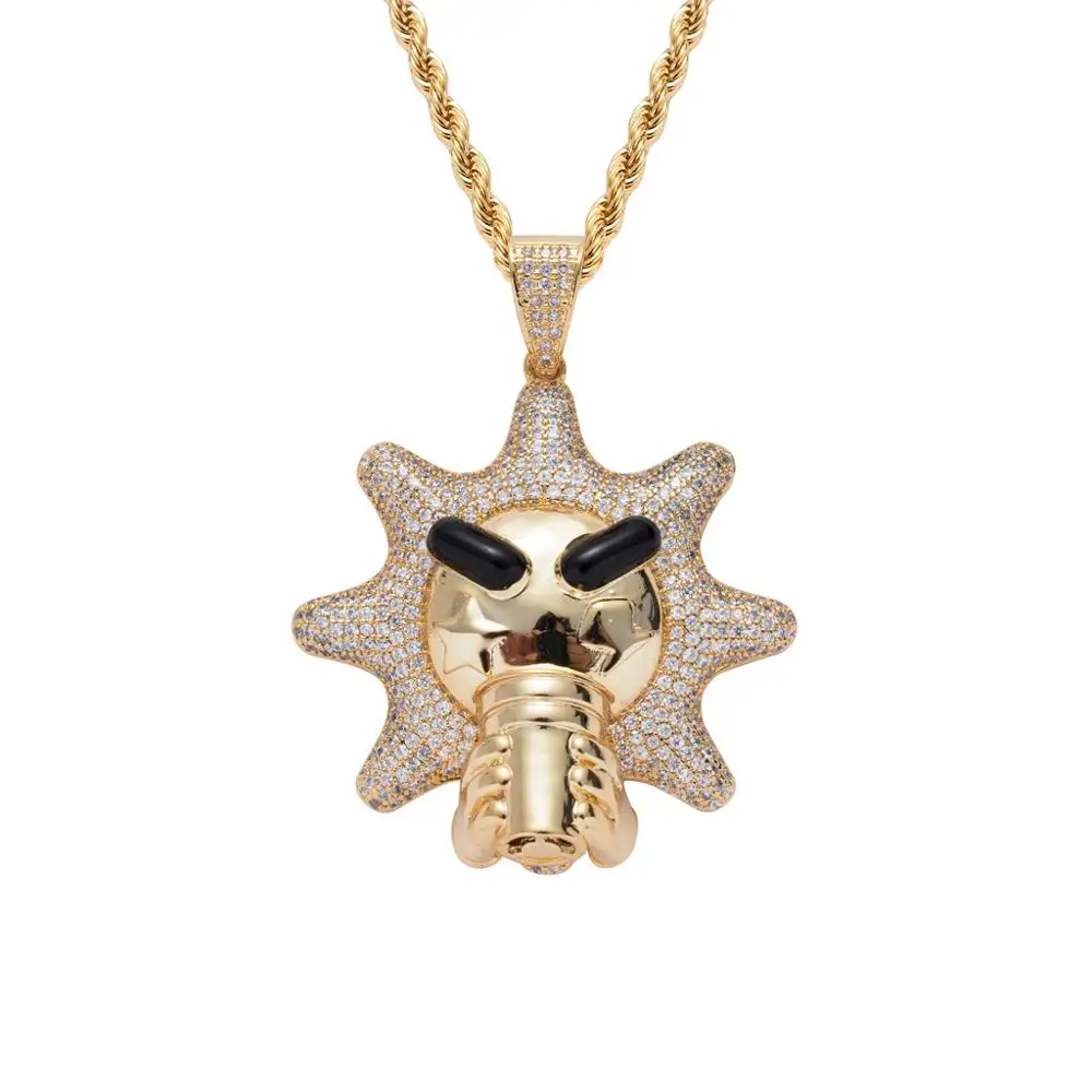 Hip Hop Micro Paved AAA Cubic Zirconia Bling Ice Out Drinking Water Sun Pendants Necklace for Men Rapper Jewelry Gold Color
Hip Hop Micro Paved AAA Cubic Zirconia Bling Ice Out Drinking Water Sun Pendants Necklace for Men Rapper Jewelry Gold Color