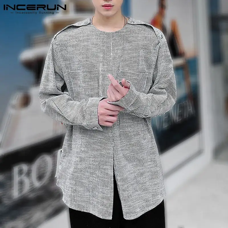 Tops 2021 New Men's Handsome Blouse Fashion Long Sleeves Casual Streetwear Loose Button Down Striped Stylish Shirt S-5XL INCERUN
Tops 2021 New Men's Handsome Blouse Fashion Long Sleeves Casual Streetwear Loose Button Down Striped Stylish Shirt S-5XL INCERUN