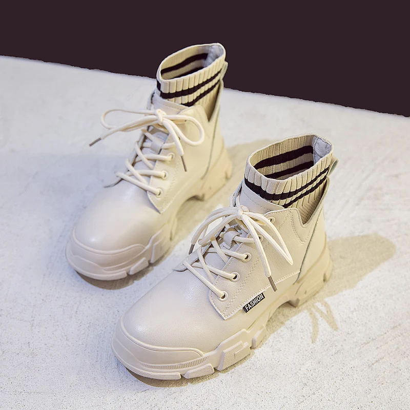 Boots Female women shoes 2020 New Autumn British Wind Genuine Leather Thick With Short Boots Motorcycle Boots High top sock boot
Boots Female women shoes 2020 New Autumn British Wind Genuine Leather Thick With Short Boots Motorcycle Boots High top sock boot