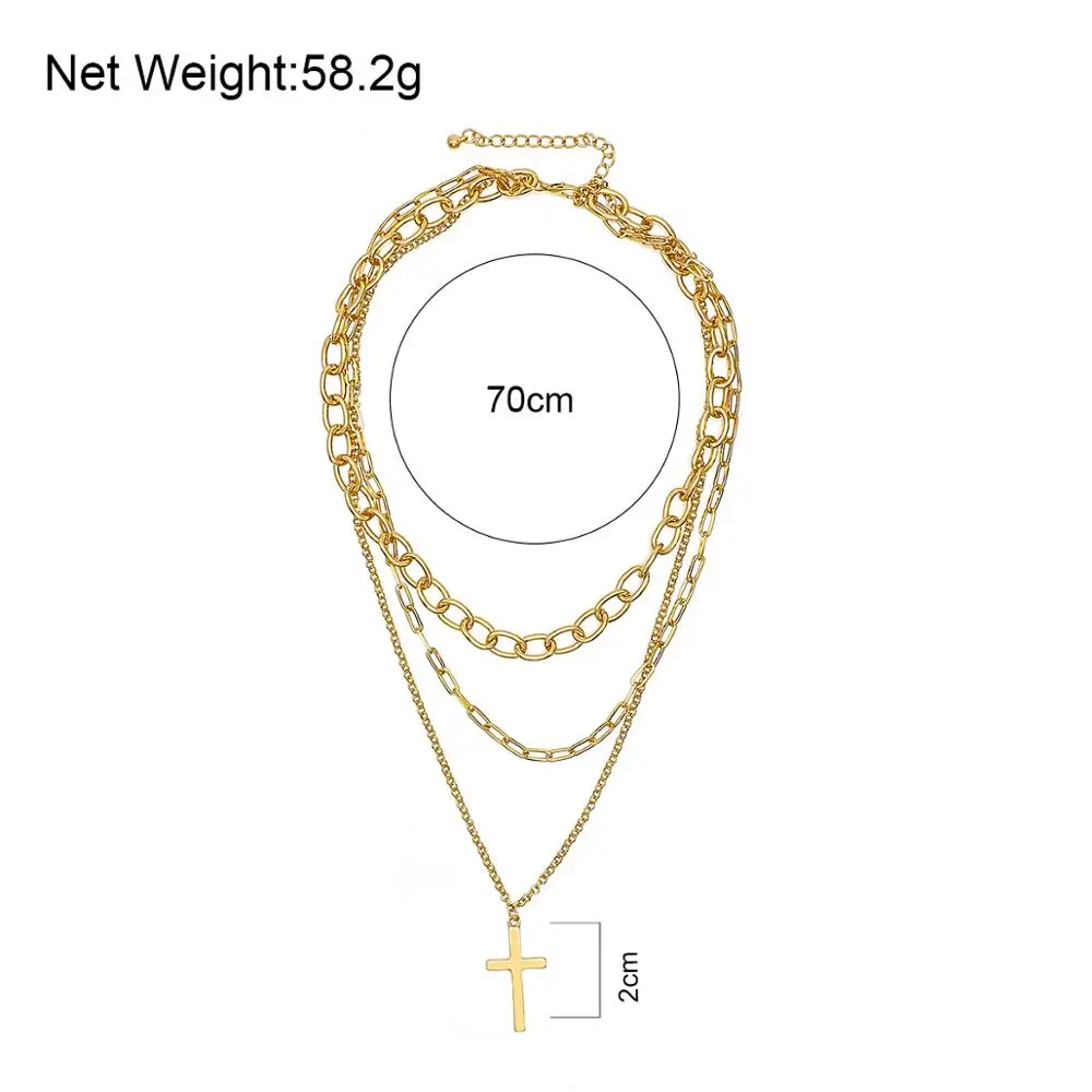 Lifefontier Multi Layer Cross Pendant Choker Necklace Steampunk Cuban Chain Necklace Collier for Women Best Couple Jewelry Gift
Lifefontier Multi Layer Cross Pendant Choker Necklace Steampunk Cuban Chain Necklace Collier for Women Best Couple Jewelry Gift