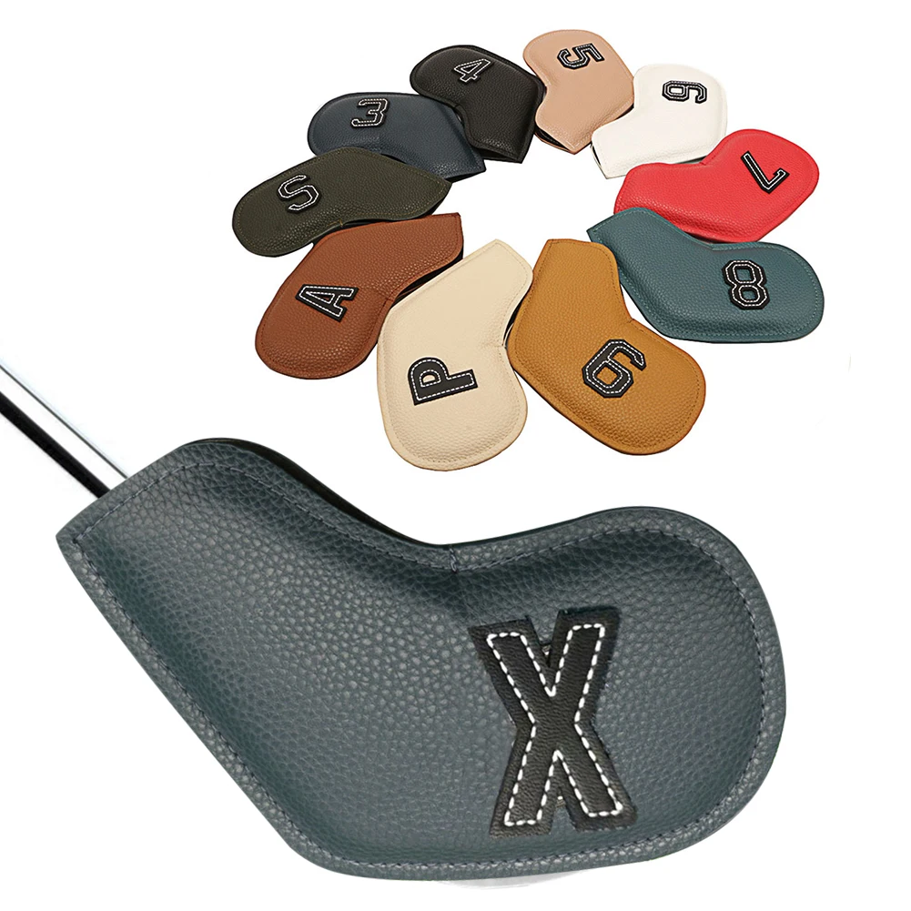 10pcs/set Golf Iron Headcover PU Leather Golf Club Head Cover Embroidery Number Case Sport Golf Training Equipment Accessories 
10pcs/set Golf Iron Headcover PU Leather Golf Club Head Cover Embroidery Number Case Sport Golf Training Equipment Accessories