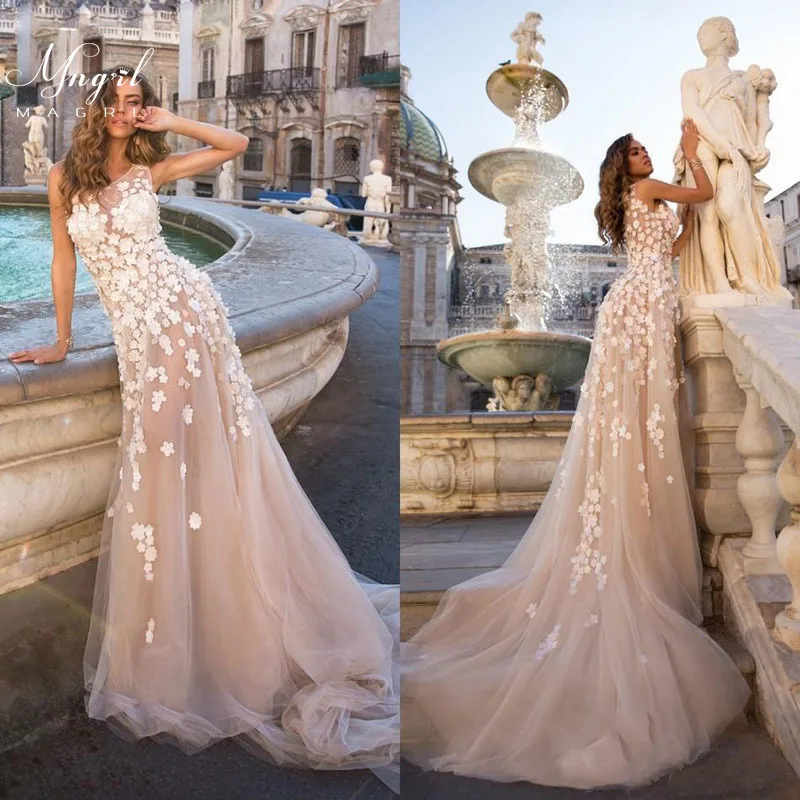 MNGRL O-neck Simple Retro Sleeveless Mermaid 3D Flower Tail Lace Bridal Dresses Plus Size Bridal Dresses Wedding Dress
MNGRL O-neck Simple Retro Sleeveless Mermaid 3D Flower Tail Lace Bridal Dresses Plus Size Bridal Dresses Wedding Dress