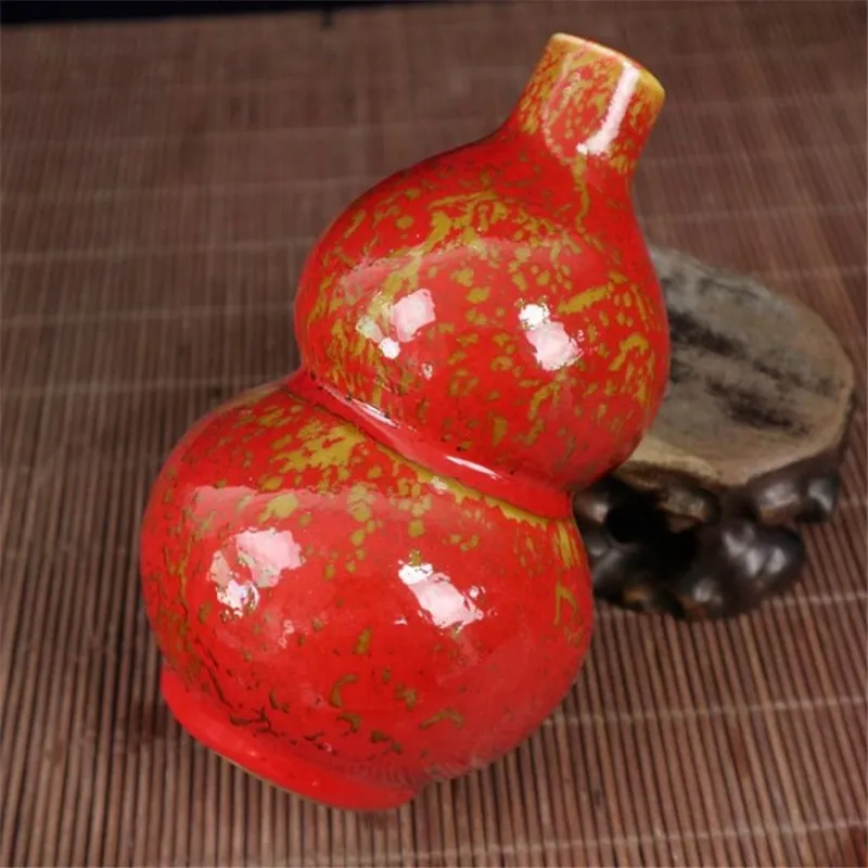 Chinese Old Porcelain Kiln Color-changing Red Glazed Gourd Gottle Vases
Chinese Old Porcelain Kiln Color-changing Red Glazed Gourd Gottle Vases