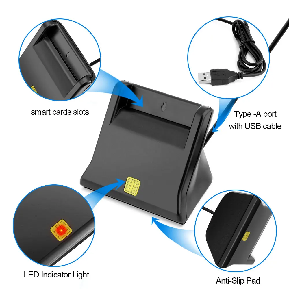 Rocketek USB 2.0 Smart Card Reader cac,ID,Bank card,sim card cloner connector cardreader adapter computer pc laptop accessories
Rocketek USB 2.0 Smart Card Reader cac,ID,Bank card,sim card cloner connector cardreader adapter computer pc laptop accessories