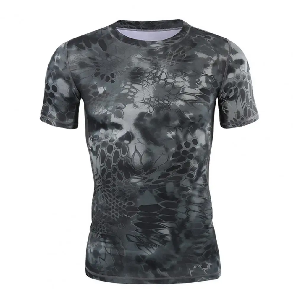 Summer Men Short Sleeve Solid Color Python Snake Print Quick Dry T-shirt Top
Summer Men Short Sleeve Solid Color Python Snake Print Quick Dry T-shirt Top