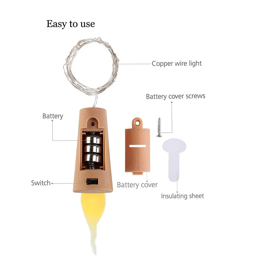 10PCS 2M 20LED Flame Candles Wine Bottle Light DIY Bottle Cork Stopper Fairy String Garland For Party Christmas Halloween
10PCS 2M 20LED Flame Candles Wine Bottle Light DIY Bottle Cork Stopper Fairy String Garland For Party Christmas Halloween