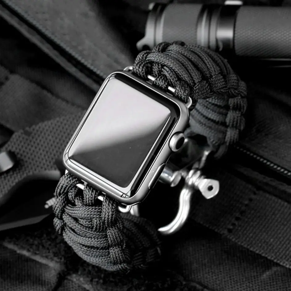 Box + Strap For Apple Watch band 44MM 40MM 42MM 38MM Survival Rope Metal Bolt Clasp watchband for iwatch band series 6 SE 5 4 3
Box + Strap For Apple Watch band 44MM 40MM 42MM 38MM Survival Rope Metal Bolt Clasp watchband for iwatch band series 6 SE 5 4 3