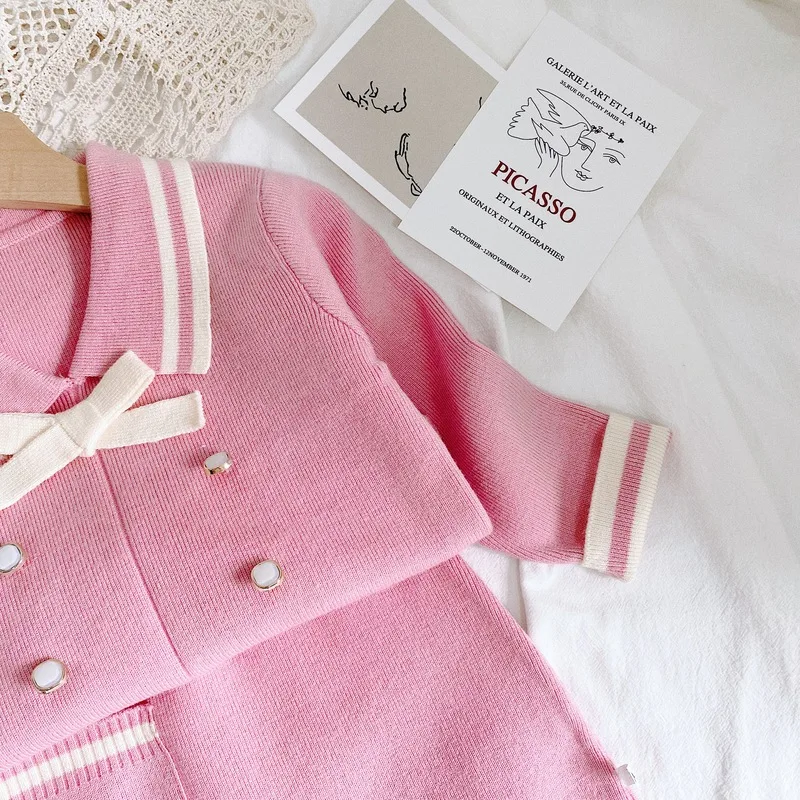 Autumn Winter Elegant Little Girls Clothing Sets 2pcs Girls Knitted Tops + Skirts Kids School Clothes Children Costume
Autumn Winter Elegant Little Girls Clothing Sets 2pcs Girls Knitted Tops + Skirts Kids School Clothes Children Costume