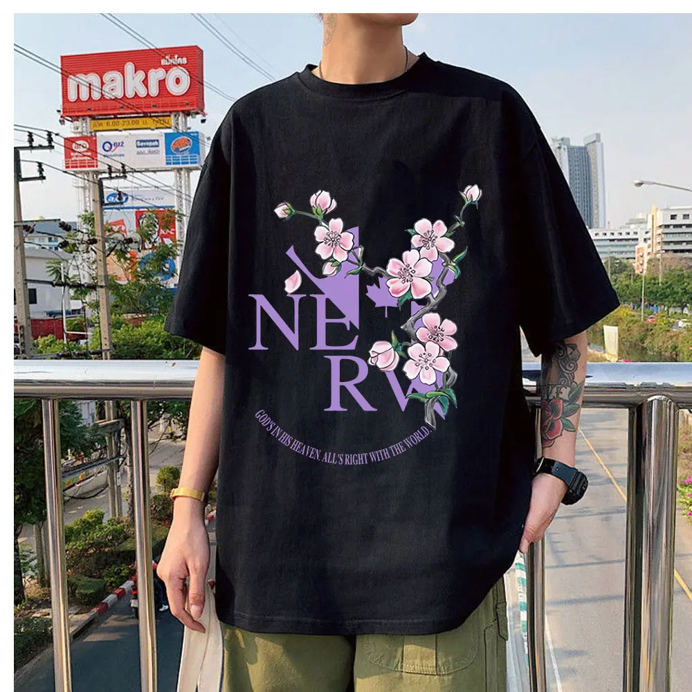 Anime Rei Ayanami Logo Japanese Retro Cherry Blossoms Print Summer Simple Short-sleeved Cotton Loose Couples T-shirt Oversized
Anime Rei Ayanami Logo Japanese Retro Cherry Blossoms Print Summer Simple Short-sleeved Cotton Loose Couples T-shirt Oversized