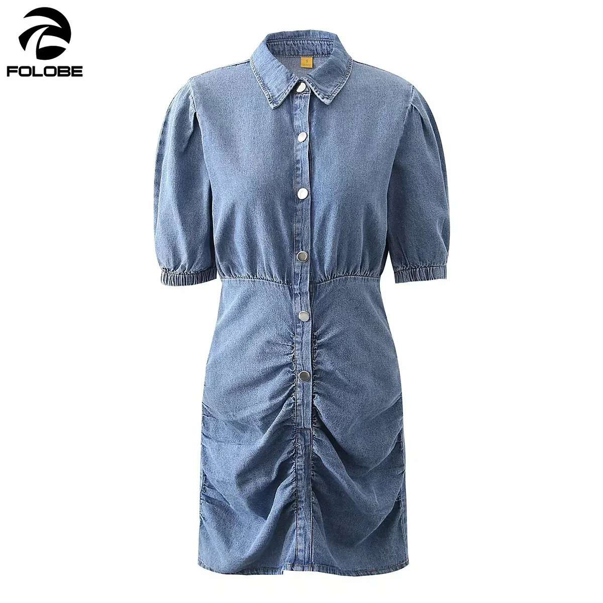 FOLOBE 2021 Spring Summer Denim Dresses Women Sexy Puff Sleeve Short Pleated Single Breasted Straight Mini Dress Female vestido
FOLOBE 2021 Spring Summer Denim Dresses Women Sexy Puff Sleeve Short Pleated Single Breasted Straight Mini Dress Female vestido