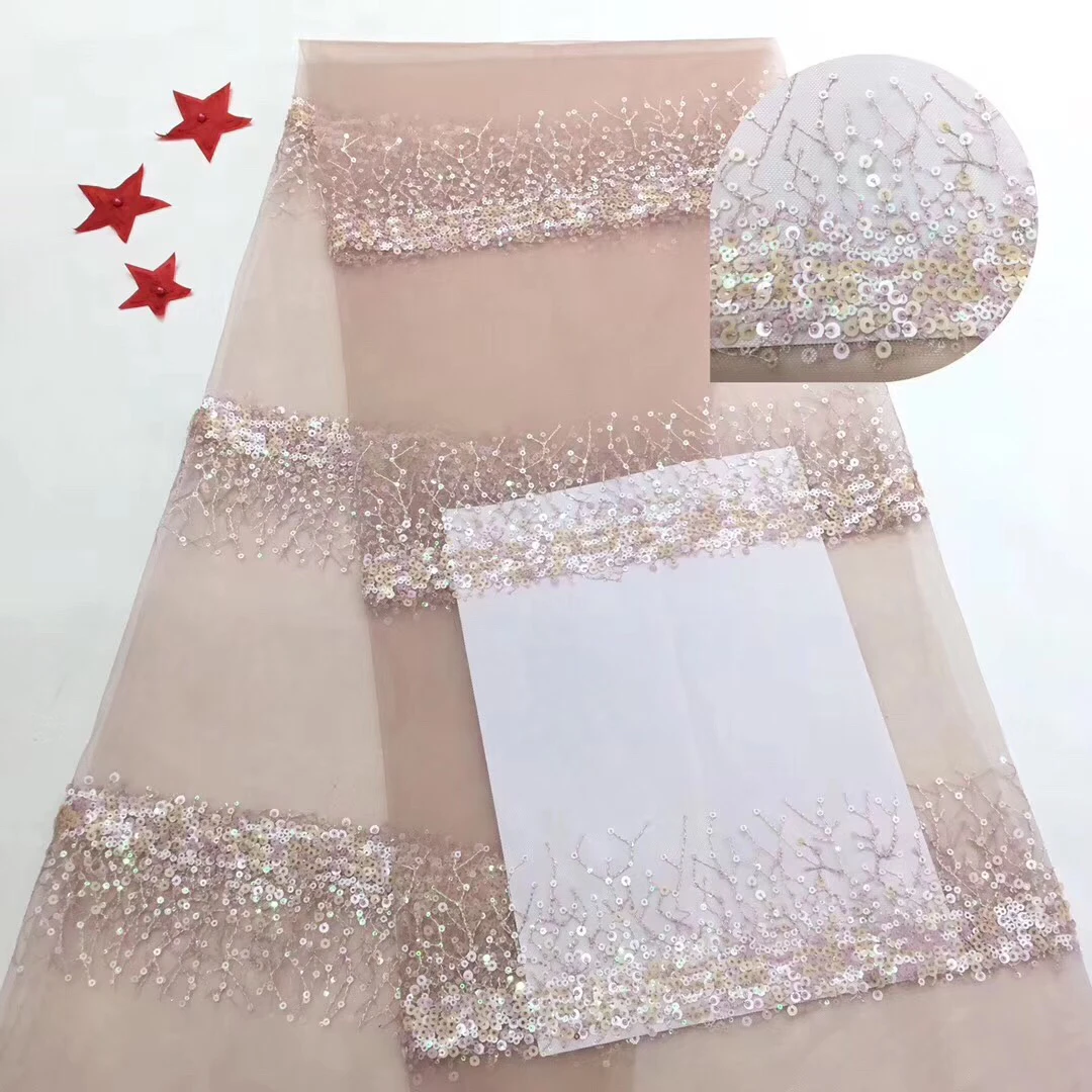 Pink 2020 High Quality French African Lace Fabric High Quality Sequins Embroidered Nigerian Lace Fabrics For Wowen Dress KR9107
Pink 2020 High Quality French African Lace Fabric High Quality Sequins Embroidered Nigerian Lace Fabrics For Wowen Dress KR9107