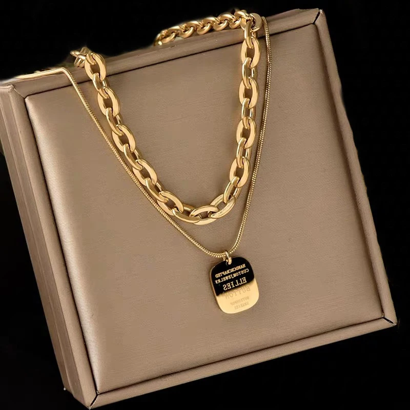DIEYURO 316L Stainless Steel Double Twist Thick Chain Pendant Good Quality Gold Clavicle Necklace Personality Friends Party 2021
DIEYURO 316L Stainless Steel Double Twist Thick Chain Pendant Good Quality Gold Clavicle Necklace Personality Friends Party 2021
