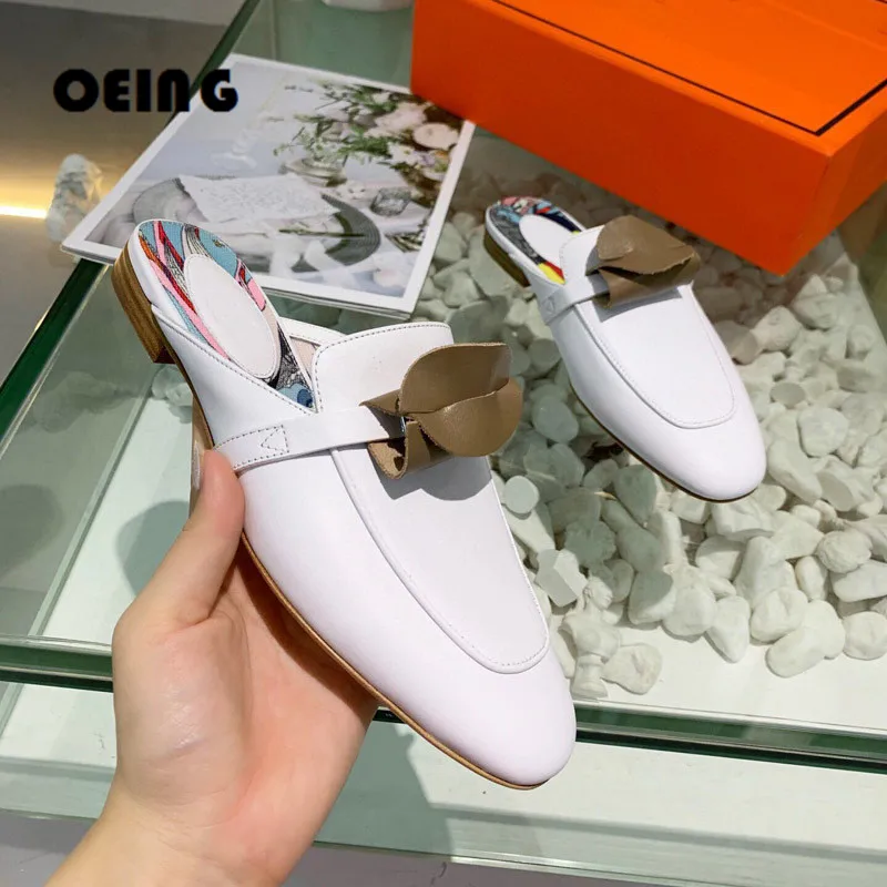 Spring Women Leather Mules Slipper Slip-on Round Toe Buckle Decor Loafers Women Casual Outdoor Holiday Shoes Sapatos De Mujer
Spring Women Leather Mules Slipper Slip-on Round Toe Buckle Decor Loafers Women Casual Outdoor Holiday Shoes Sapatos De Mujer