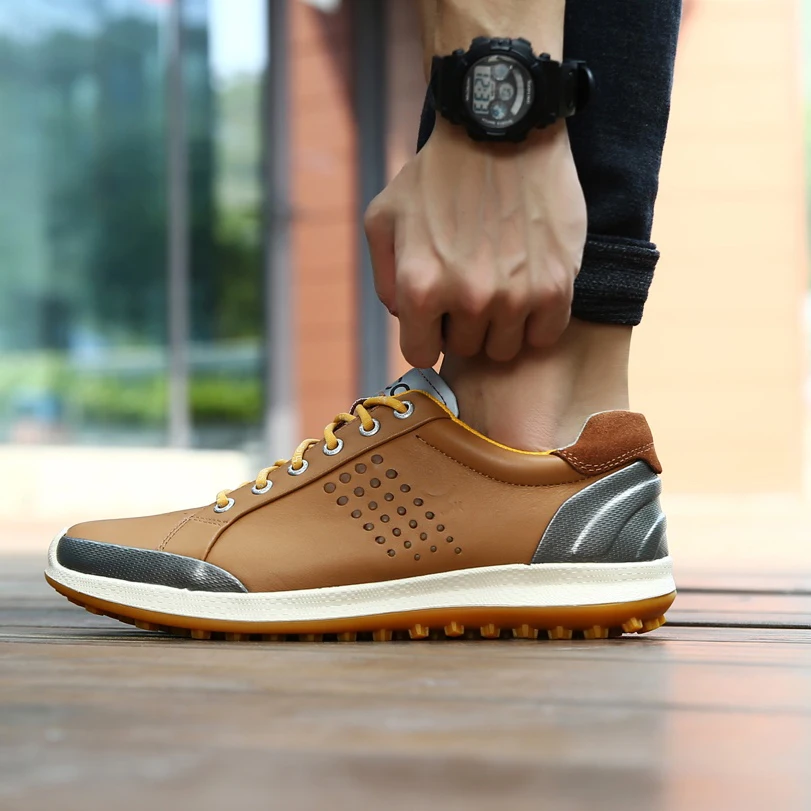 Golf Shoes Men Genuine Leather Brand Golfing Shoes Junior Golf Tour Shoes for Athletic Male Sports Golf Footwear Golf Skateboard 
Golf Shoes Men Genuine Leather Brand Golfing Shoes Junior Golf Tour Shoes for Athletic Male Sports Golf Footwear Golf Skateboard