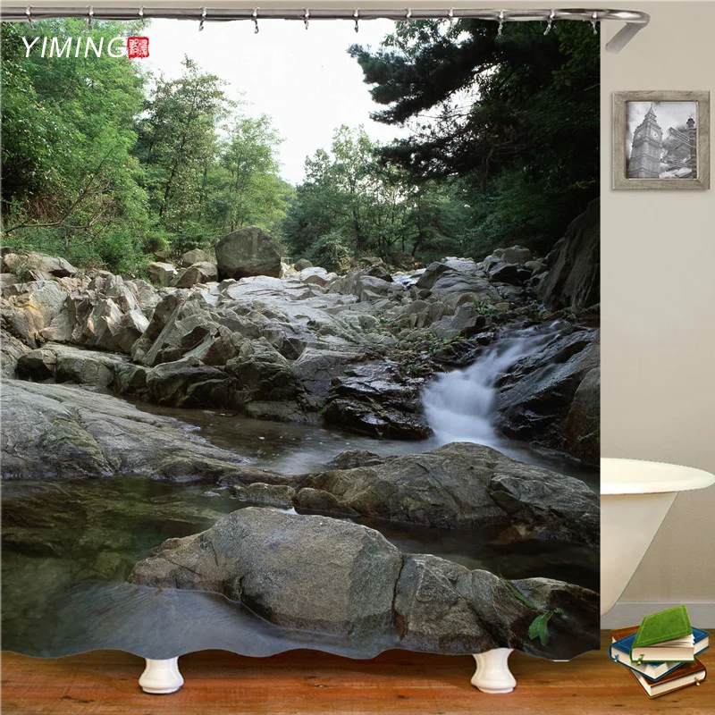 200x180cm bathroom curtain 3D natural scenery waterfall printing polyester waterproof home decoration shower curtain with hook
200x180cm bathroom curtain 3D natural scenery waterfall printing polyester waterproof home decoration shower curtain with hook