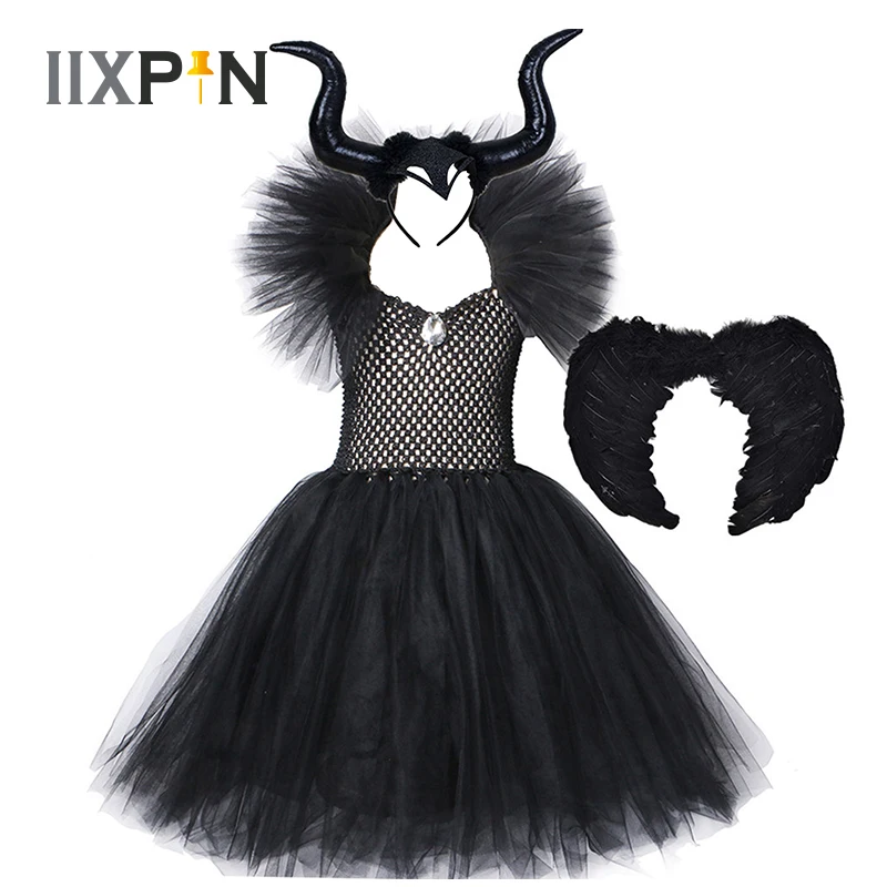 Baby Girls Halloween Fancy Dress Costumes Witch Cosplay Outfits Kids Crochet Bodice Mesh Tutu Dress With Hair Hoop And Wings Set
Baby Girls Halloween Fancy Dress Costumes Witch Cosplay Outfits Kids Crochet Bodice Mesh Tutu Dress With Hair Hoop And Wings Set