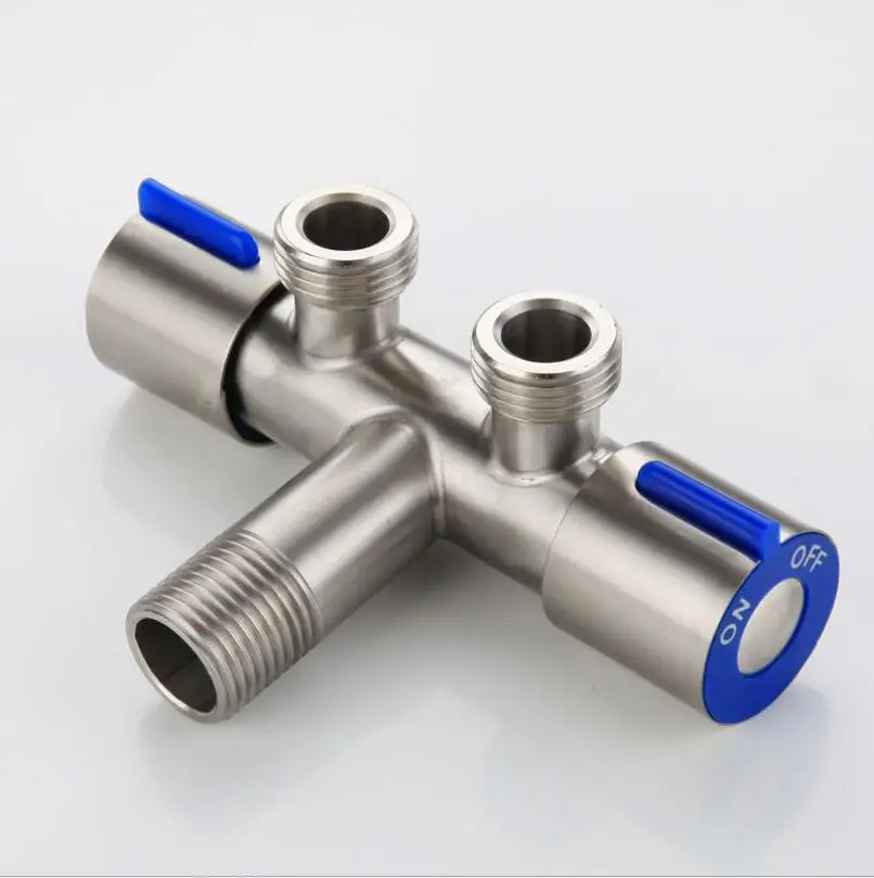 G1/2 304stainless Steel Triangle Valve Double Water Double Control Angle Valve One Into Two Out Toilet Heater Water Stop Valve
G1/2 304stainless Steel Triangle Valve Double Water Double Control Angle Valve One Into Two Out Toilet Heater Water Stop Valve