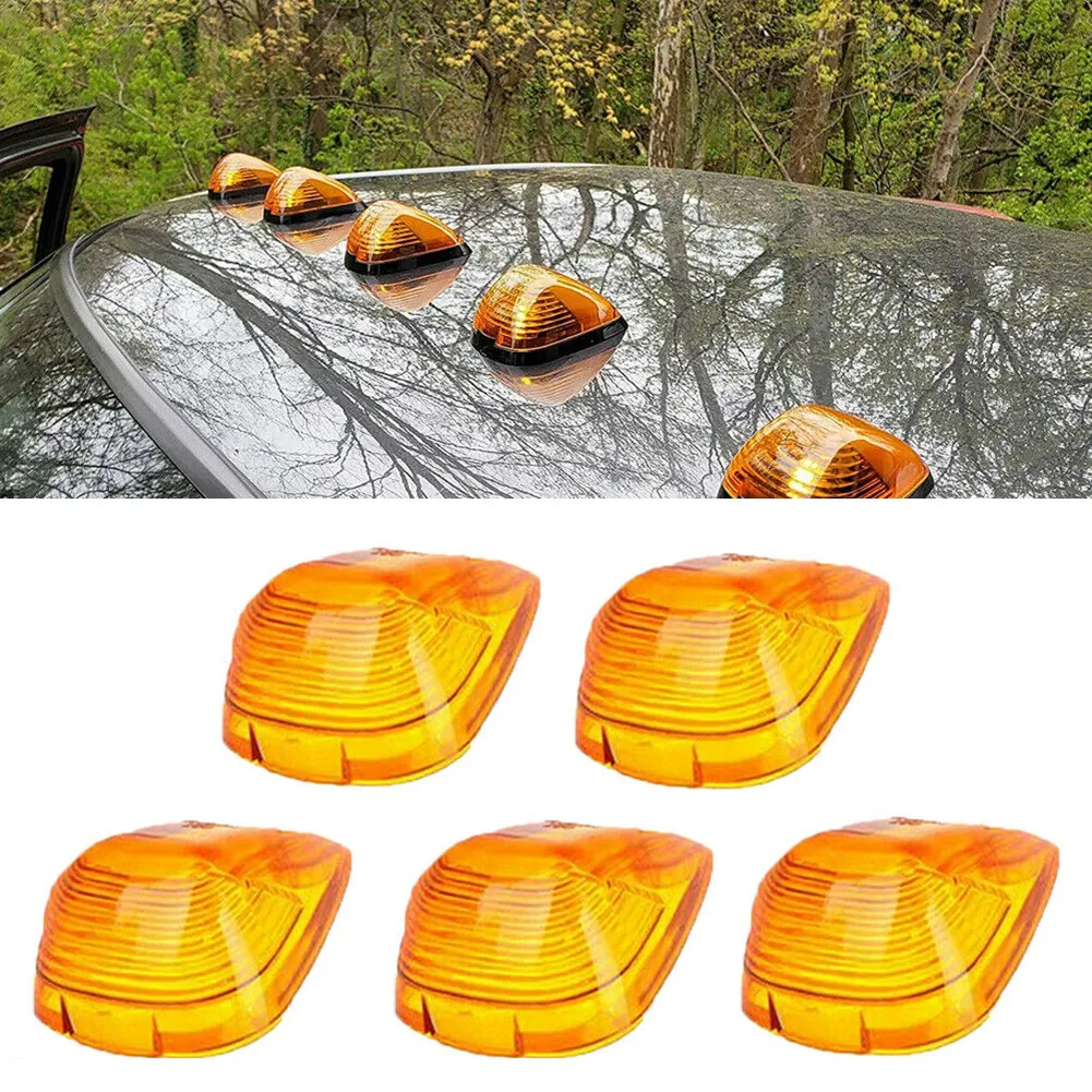 5 Pcs Amber Cab Marker Light Cover Roof Marker Light Assembly For Ford F-250/F-350 1999-2016 Replace Most OEM Cab Roof Lights
5 Pcs Amber Cab Marker Light Cover Roof Marker Light Assembly For Ford F-250/F-350 1999-2016 Replace Most OEM Cab Roof Lights
