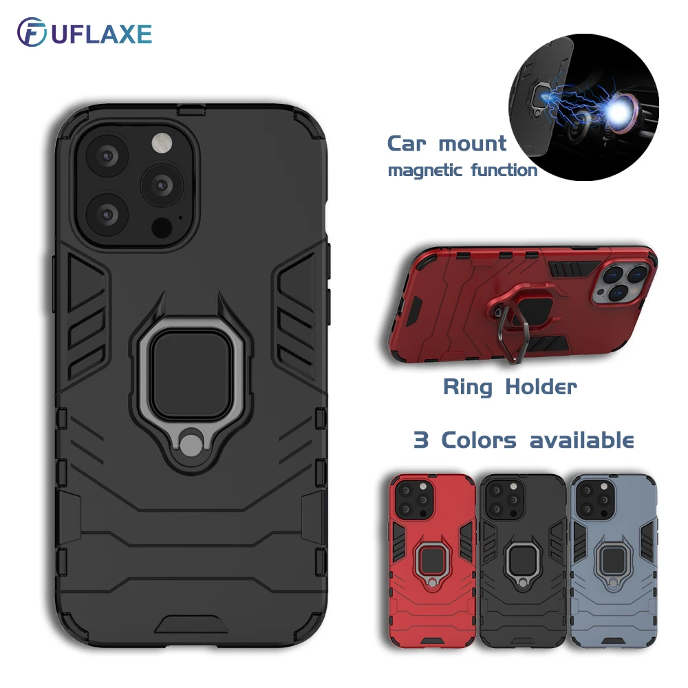 Shockproof Case for Apple iPhone 12 Pro Max iPhone 12 Mini iPhone 11 Pro Max Armor Back Cover Hard Casing with Ring Holder
Shockproof Case for Apple iPhone 12 Pro Max iPhone 12 Mini iPhone 11 Pro Max Armor Back Cover Hard Casing with Ring Holder