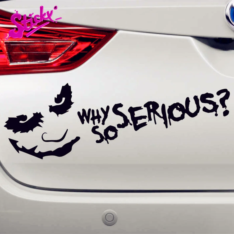 Why So Serious Funny Clown Car Sticker Decal Decor The Whole Body Motorcycle Off-road Laptop Window Wall Trunk Guitar Vinyl
Why So Serious Funny Clown Car Sticker Decal Decor The Whole Body Motorcycle Off-road Laptop Window Wall Trunk Guitar Vinyl