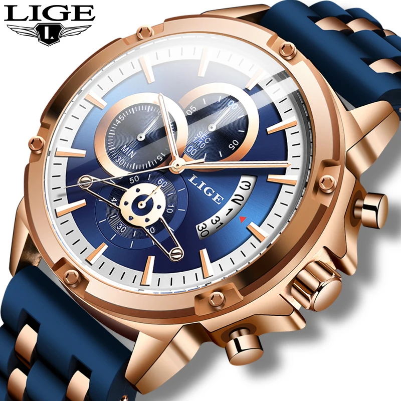 Relogio Masculino 2020 LIGE модные мужские часы Лидирующий бренд Роскошные уникальные
