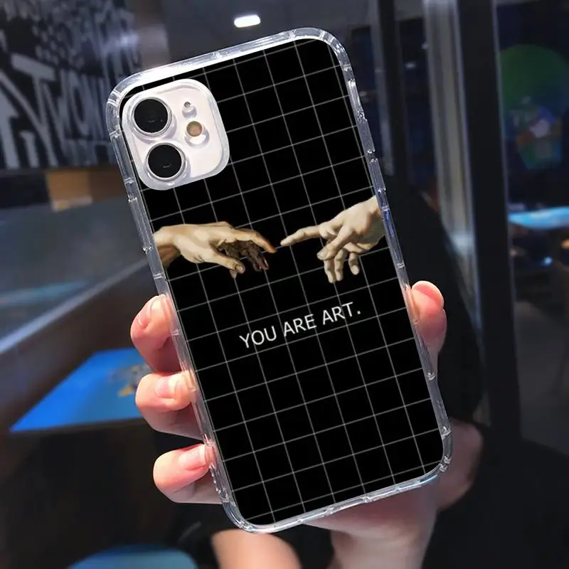 Funny Hand The Creation of Adam Phone Case Transparent for iPhone 11 12 mini pro XS MAX 8 7 6 6S Plus X 5S SE 2020 XR
Funny Hand The Creation of Adam Phone Case Transparent for iPhone 11 12 mini pro XS MAX 8 7 6 6S Plus X 5S SE 2020 XR