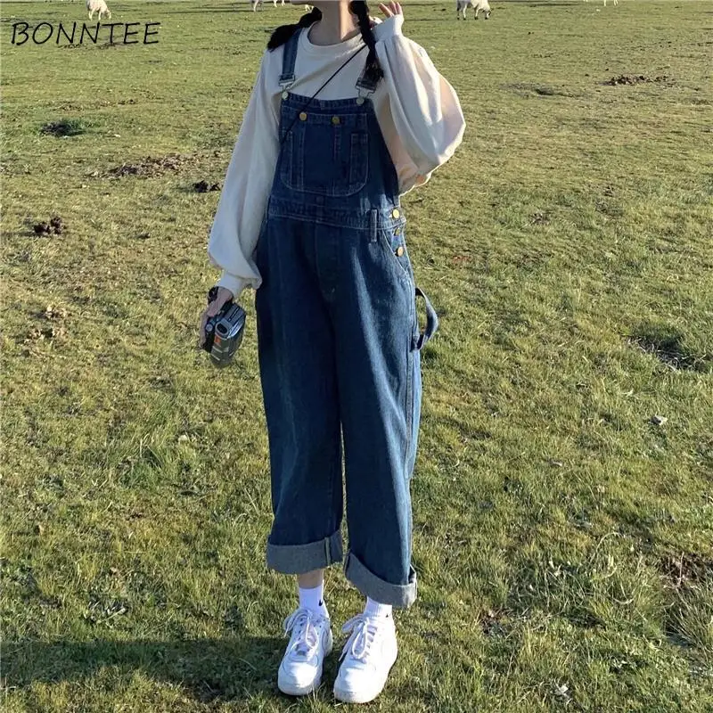 Jumpsuit Women Denim Loose Vintage Pockets Spring All-match Classic Ulzzang Cute Preppy Leisure Streetwear Classic Clothing Girl
Jumpsuit Women Denim Loose Vintage Pockets Spring All-match Classic Ulzzang Cute Preppy Leisure Streetwear Classic Clothing Girl