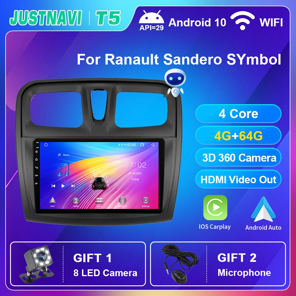 Car Radio Auto No 2 din Autoradio For Ranault Sandero Symbol 2014-2017 Carplay Multimedia DVD Player Voice Control GPS Audio DSP
Car Radio Auto No 2 din Autoradio For Ranault Sandero Symbol 2014-2017 Carplay Multimedia DVD Player Voice Control GPS Audio DSP