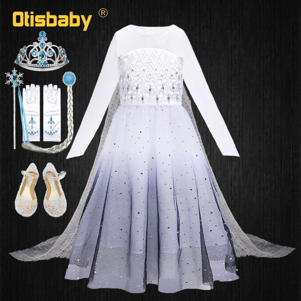 Summer Infant Elsa Dress Carnival Costume Christmas Dress for Girls White Sequined Snowflake Dress with Long Tail Fantasia Elsa
Summer Infant Elsa Dress Carnival Costume Christmas Dress for Girls White Sequined Snowflake Dress with Long Tail Fantasia Elsa