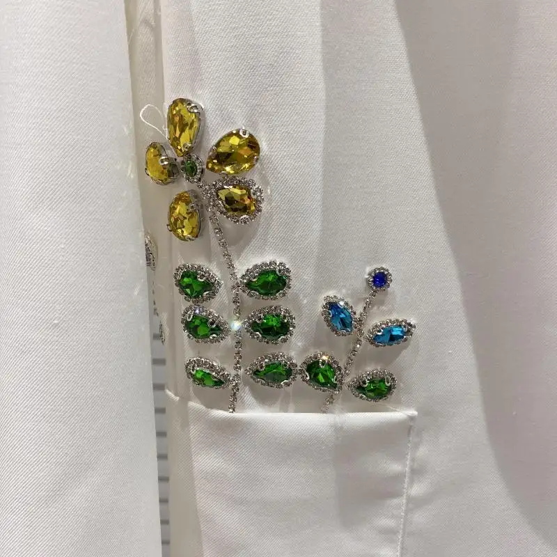 2021 Summer New Fashion Colorful Rhinestone Beaded Suit Jacket Ladies Elegant Solid Color Long Sleeve Slim Fit Blazer for Female
2021 Summer New Fashion Colorful Rhinestone Beaded Suit Jacket Ladies Elegant Solid Color Long Sleeve Slim Fit Blazer for Female